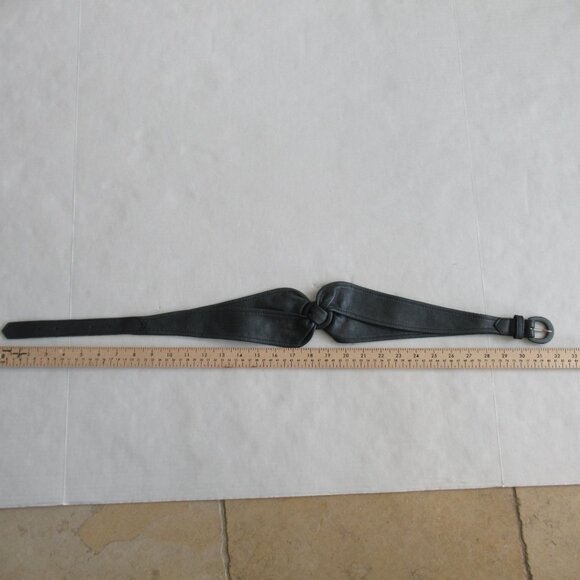 Y2K Vintage Genuine Leather Belt size S Gray Made in the USA